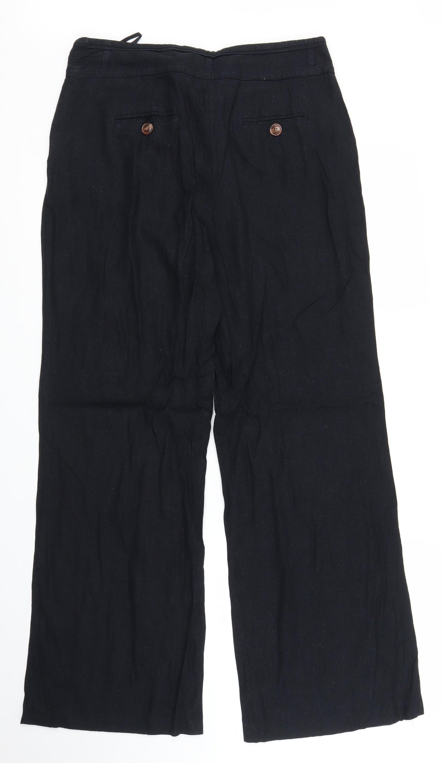 M&Co Womens Blue   Trousers  Size 14 L28 in