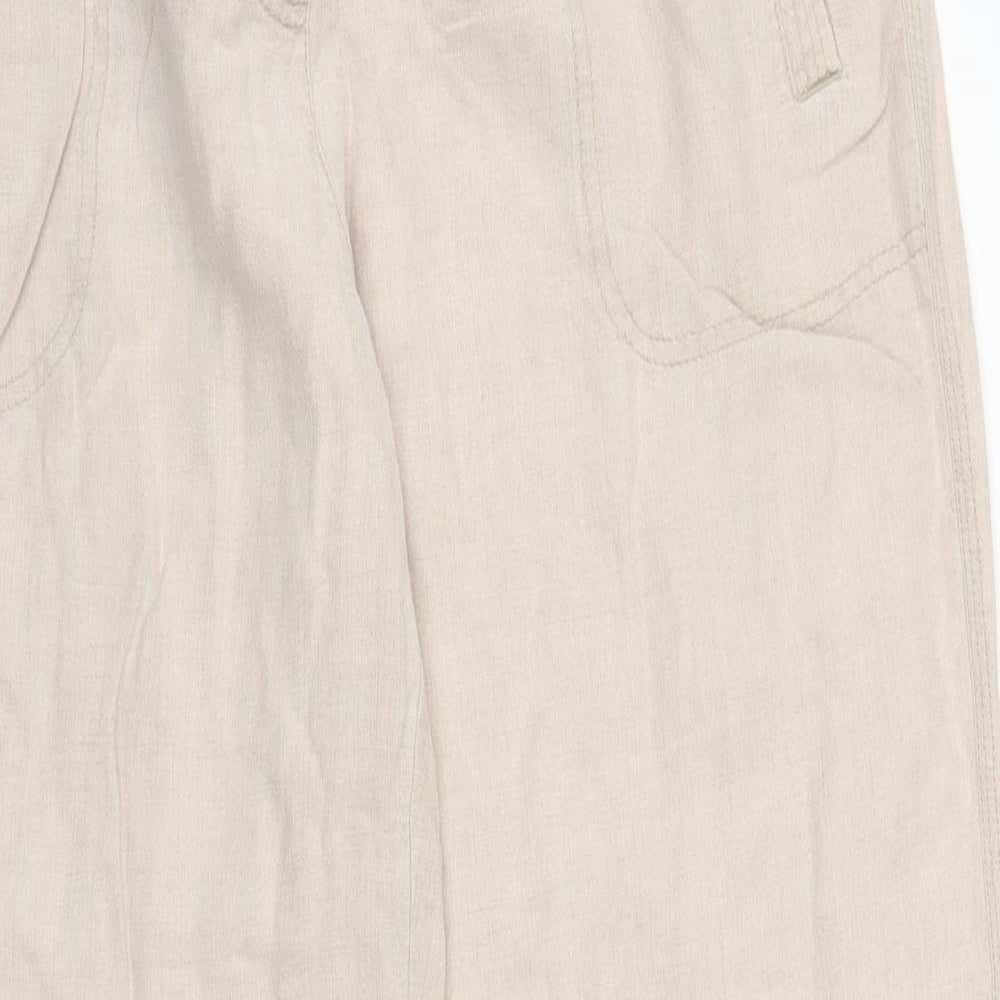 M&S Womens Beige   Trousers  Size 16 L28 in