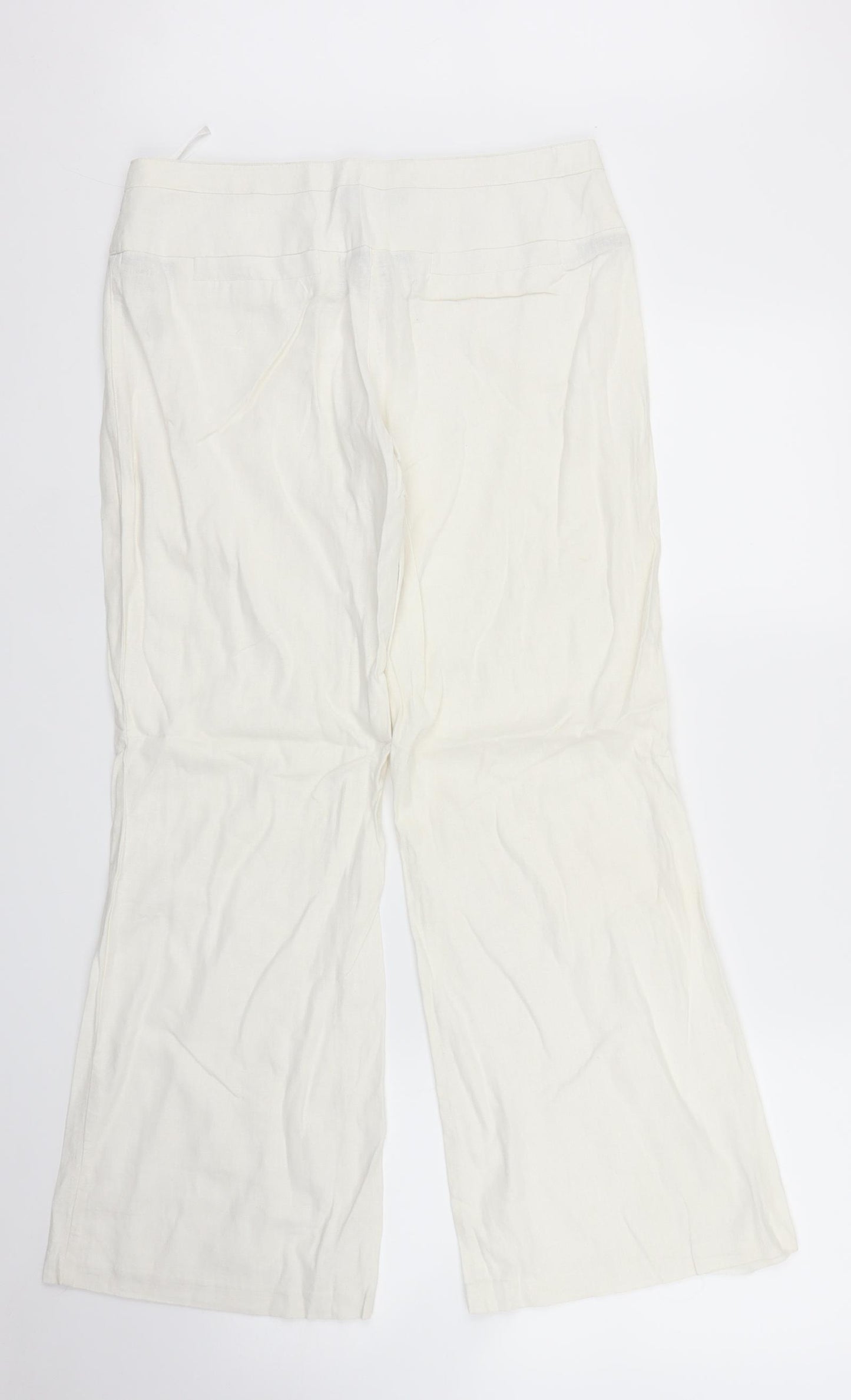 Debenhams Womens White   Trousers  Size 10 L27 in