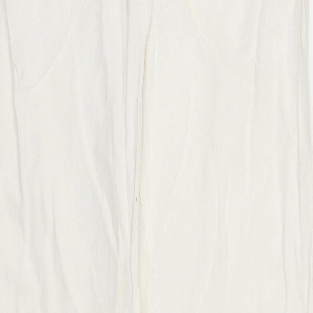 Debenhams Womens White   Trousers  Size 10 L27 in
