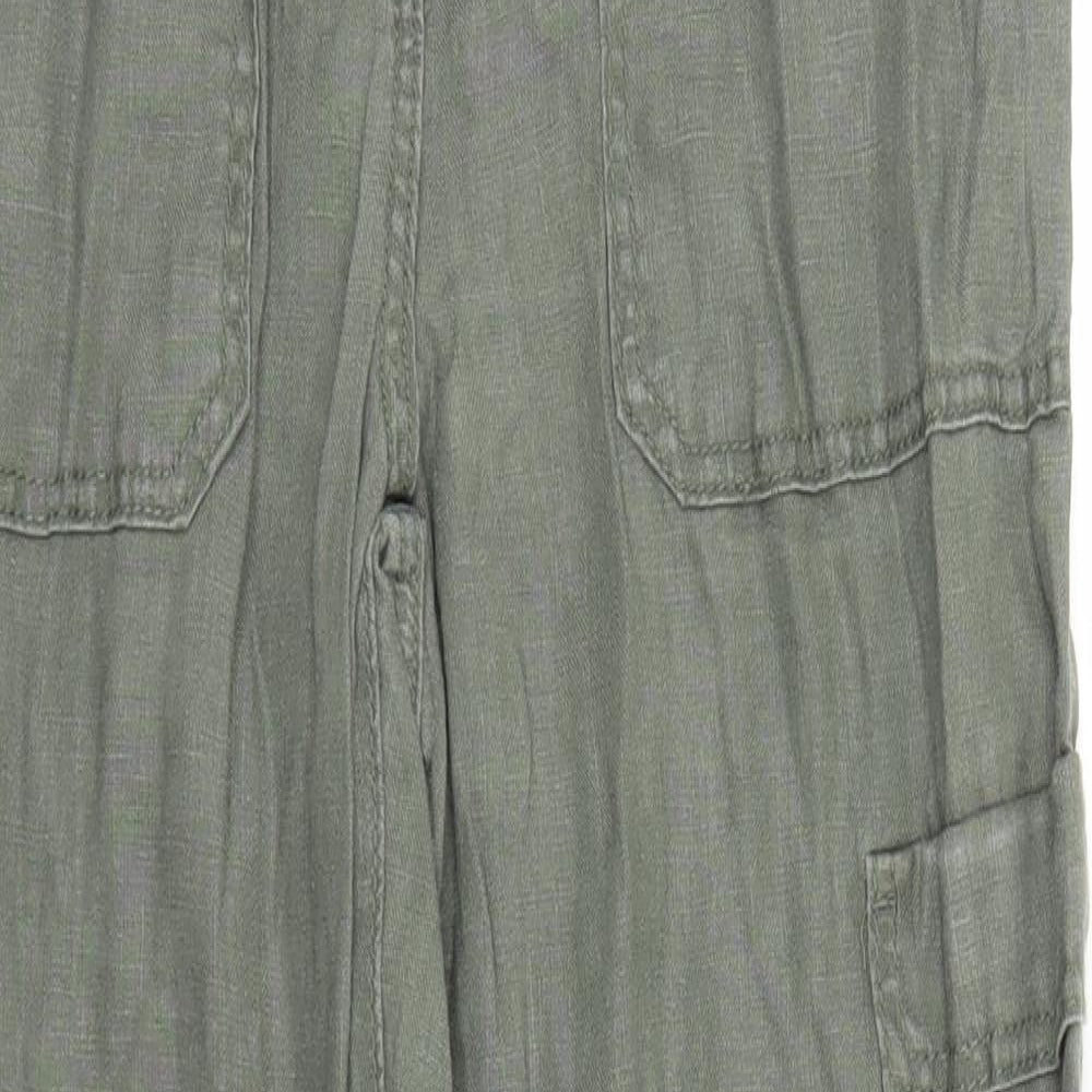 M&S Womens Green   Cargo Trousers Size 10 L27 in