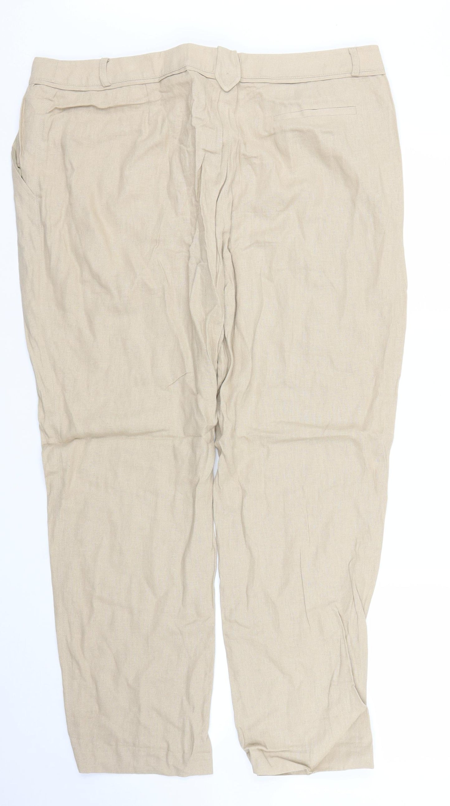 George Womens Beige   Trousers  Size 16 L25 in