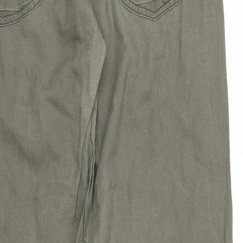 H&M Womens Green   Trousers  Size 10 L29 in