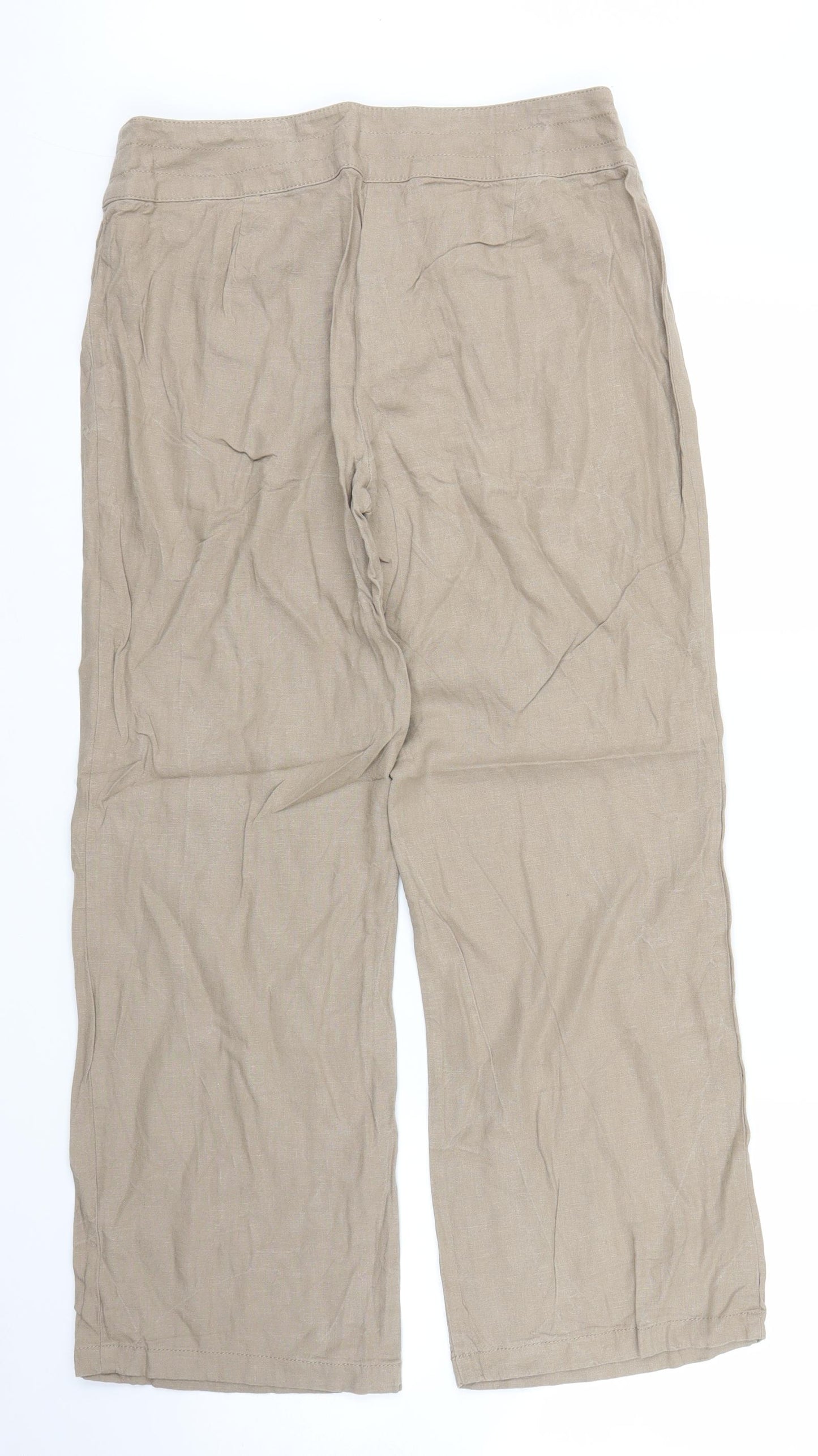M&S Womens Beige   Trousers  Size 12 L25 in
