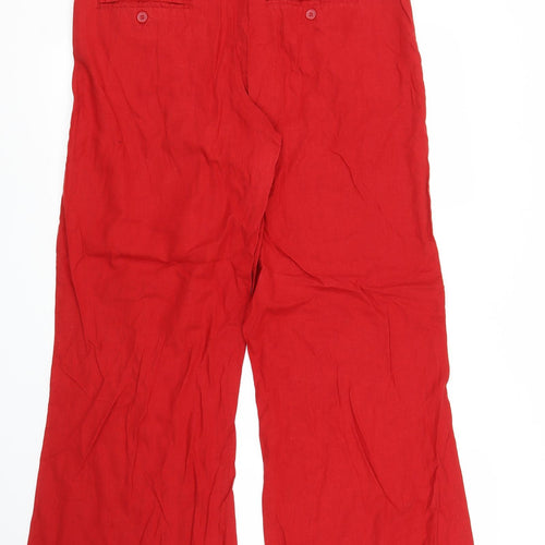 Primark Womens Red   Trousers  Size 14 L28 in