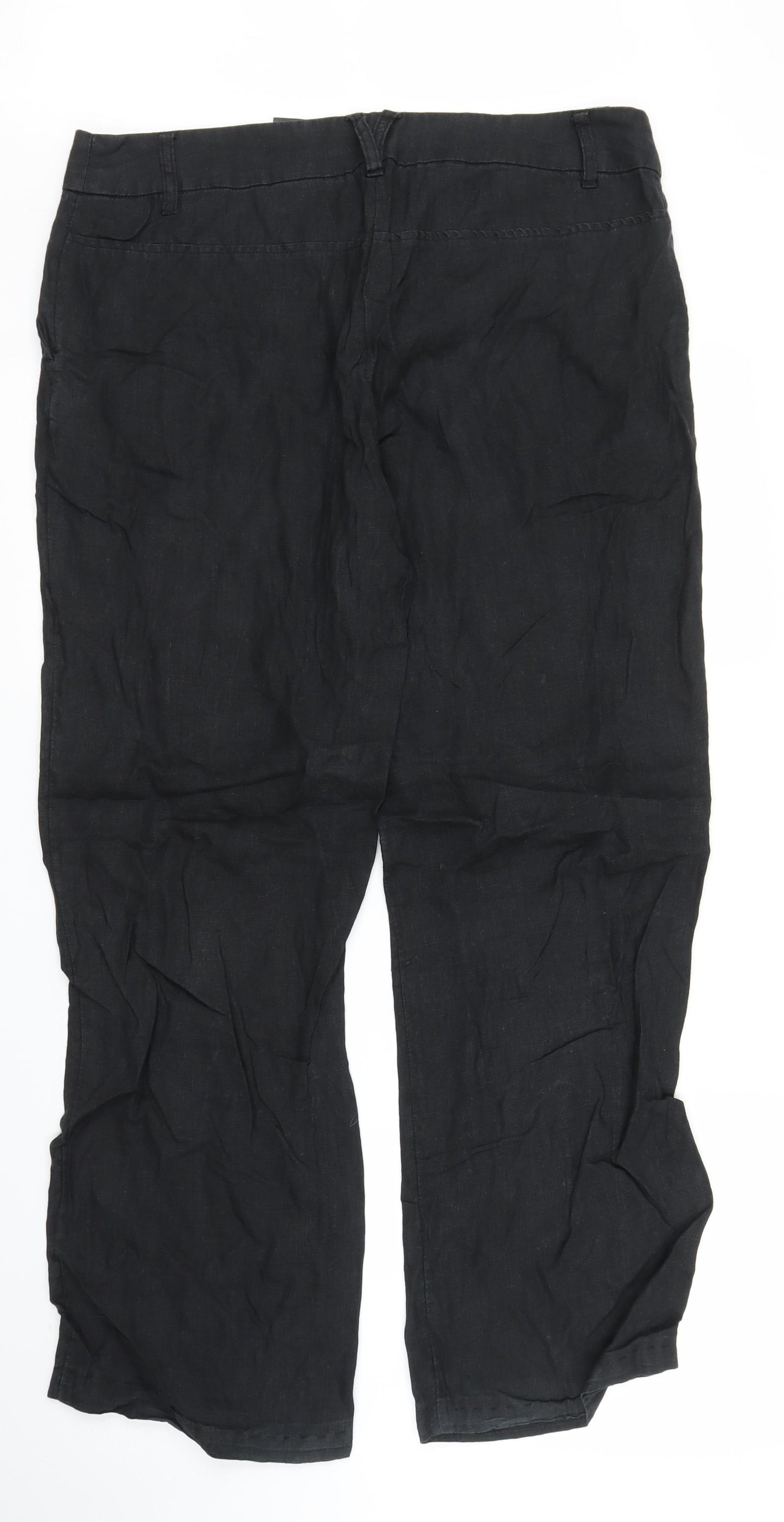 H&M Womens Black   Trousers  Size 12 L28 in
