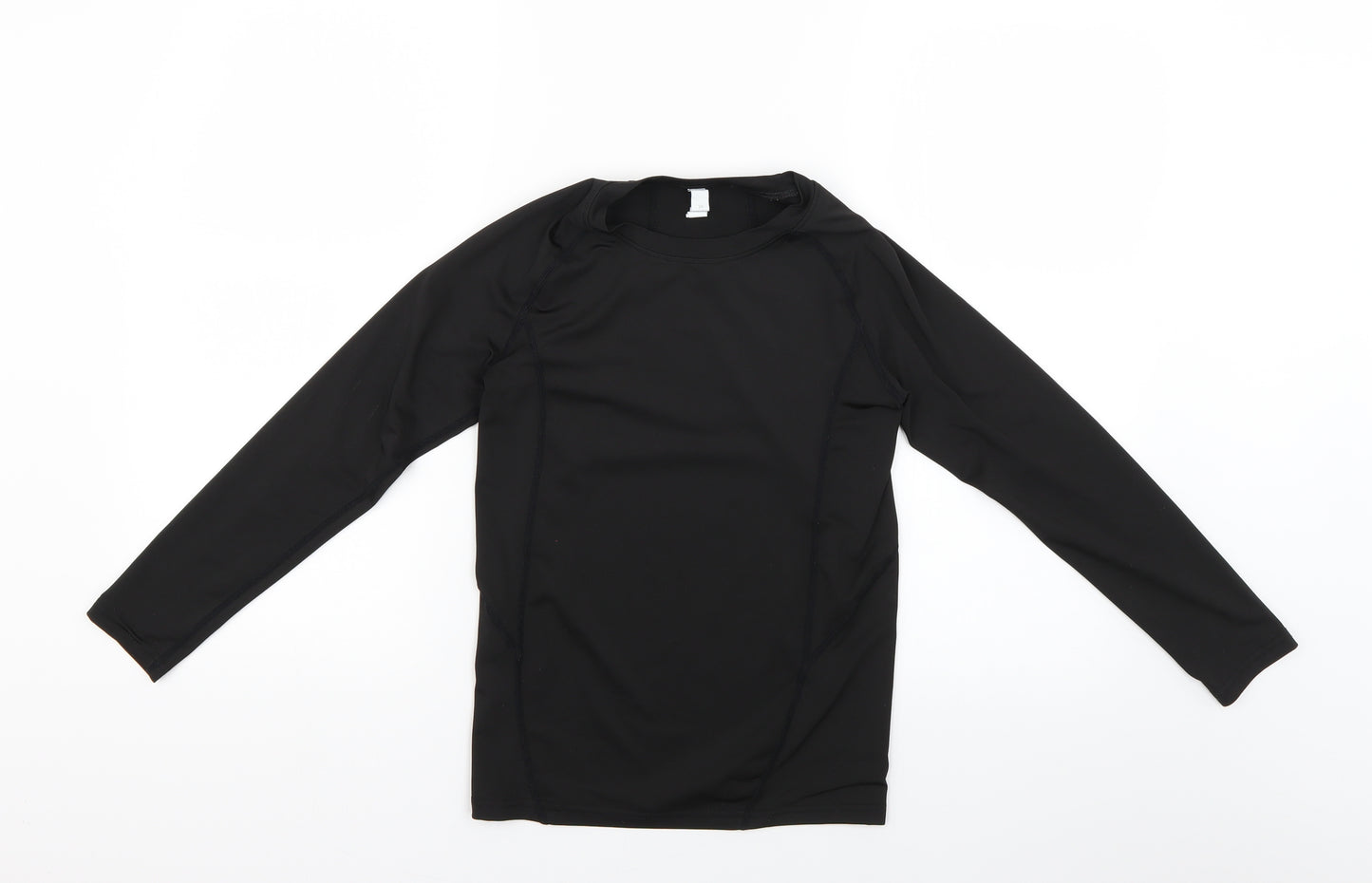 Preworn Girls Black   Basic T-Shirt Size 7-8 Years
