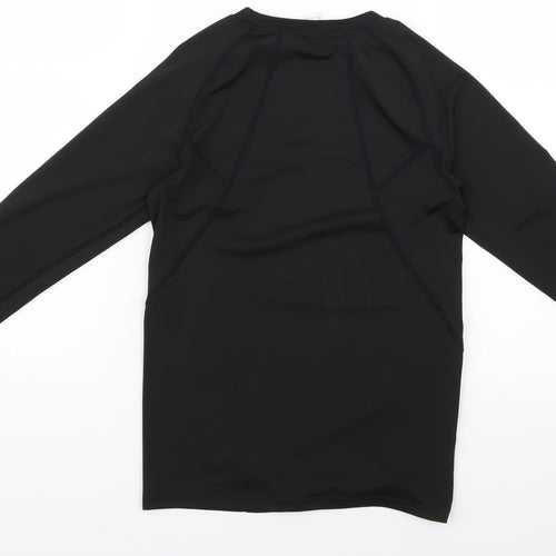 Preworn Girls Black   Basic T-Shirt Size 7-8 Years