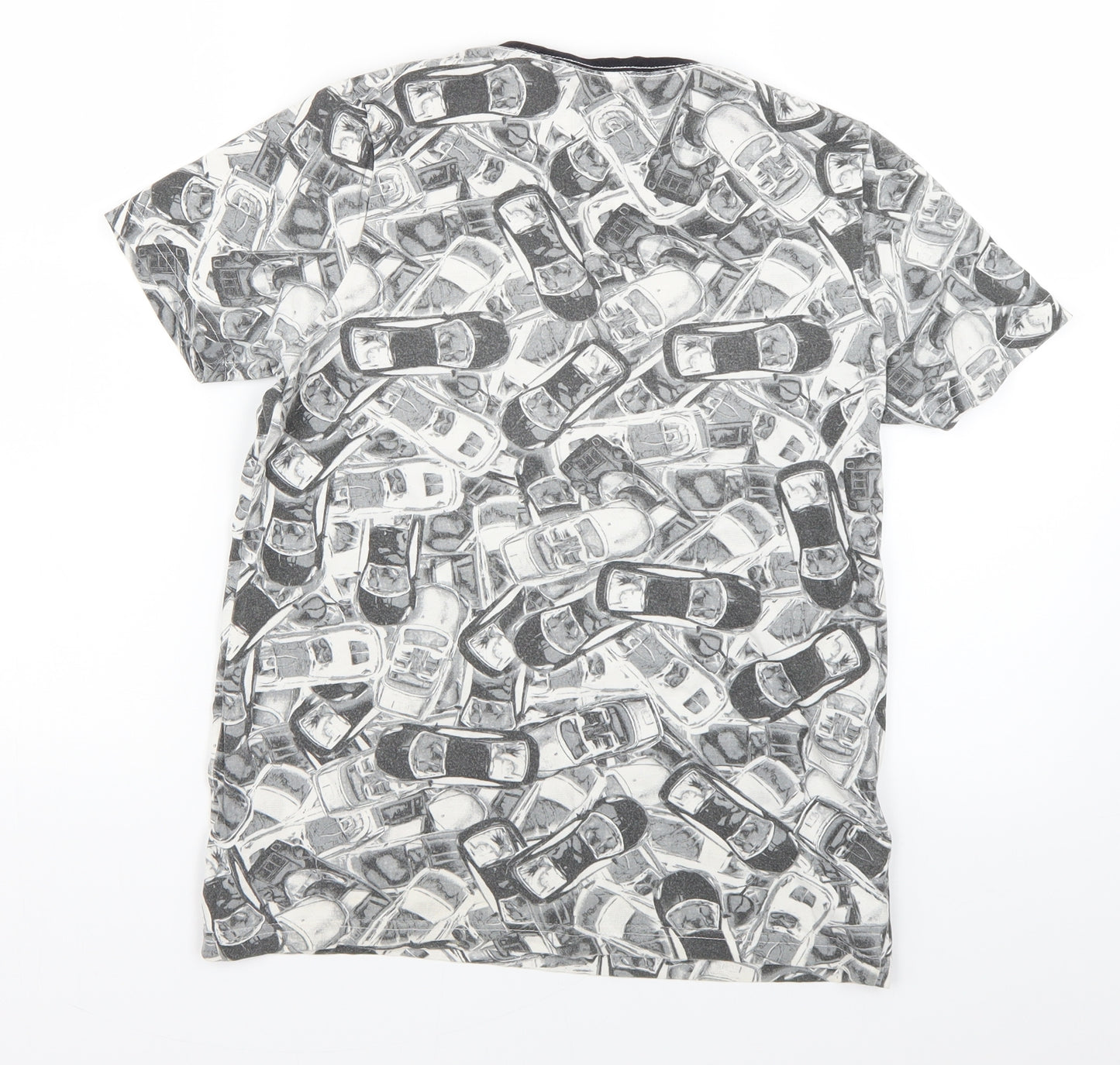 F&F Boys Grey Geometric  Basic T-Shirt Size 11-12 Years