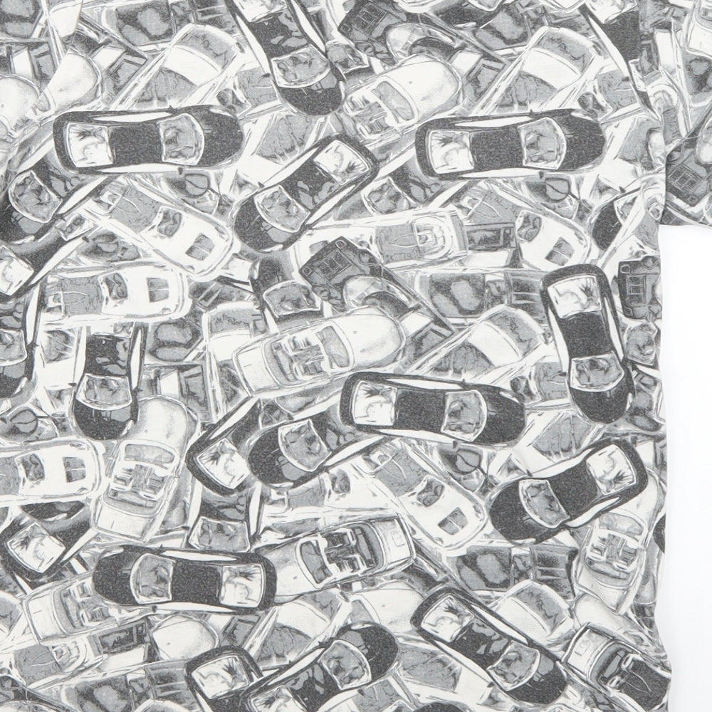 F&F Boys Grey Geometric  Basic T-Shirt Size 11-12 Years