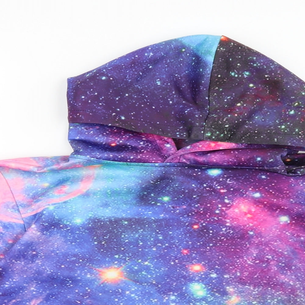 funnycokid Girls Multicoloured Geometric  Pullover Hoodie Size 13-14 Years