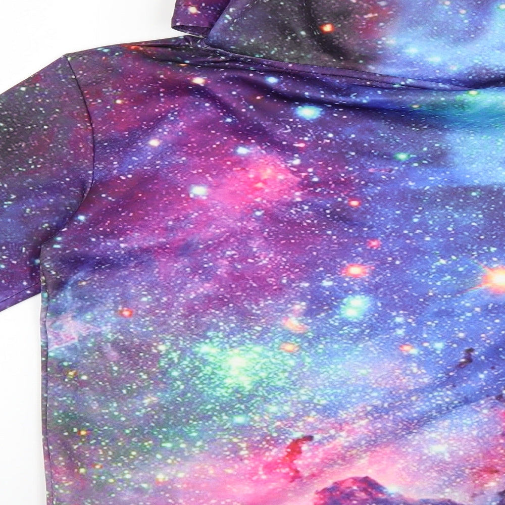 funnycokid Girls Multicoloured Geometric  Pullover Hoodie Size 13-14 Years