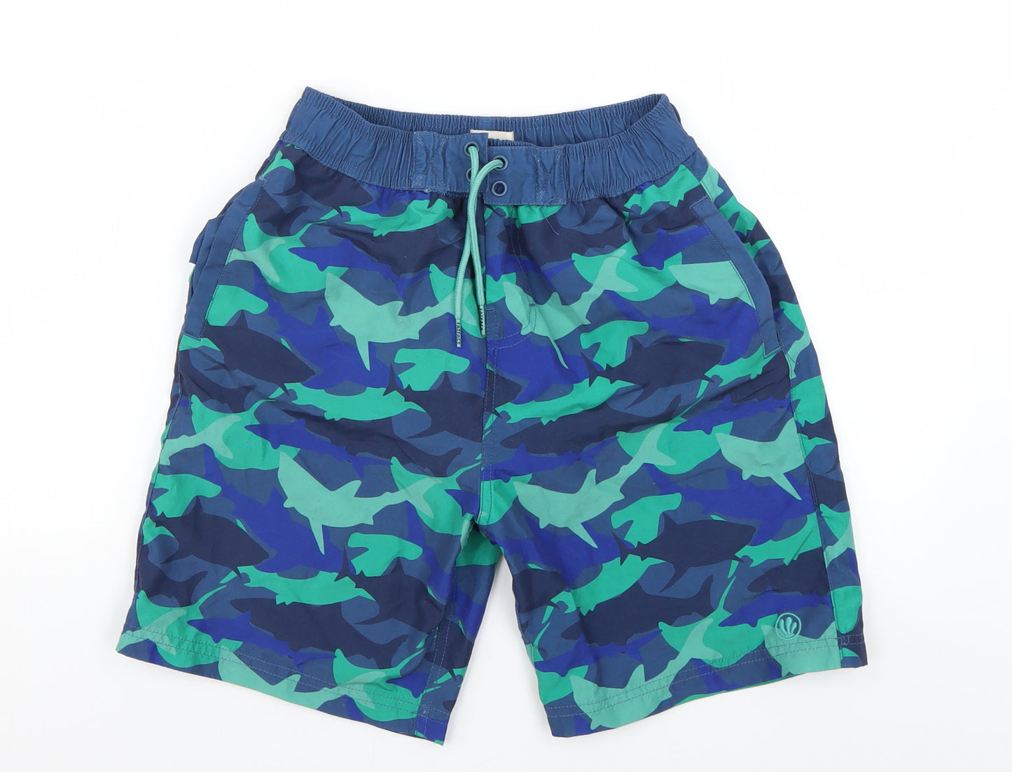 Fat Face Boys Multicoloured Geometric  Sweat Shorts Size 10-11 Years