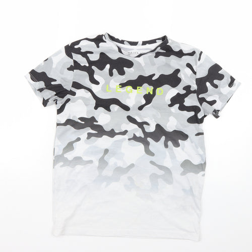 outlaws Boys Multicoloured Geometric  Basic T-Shirt Size 11-12 Years
