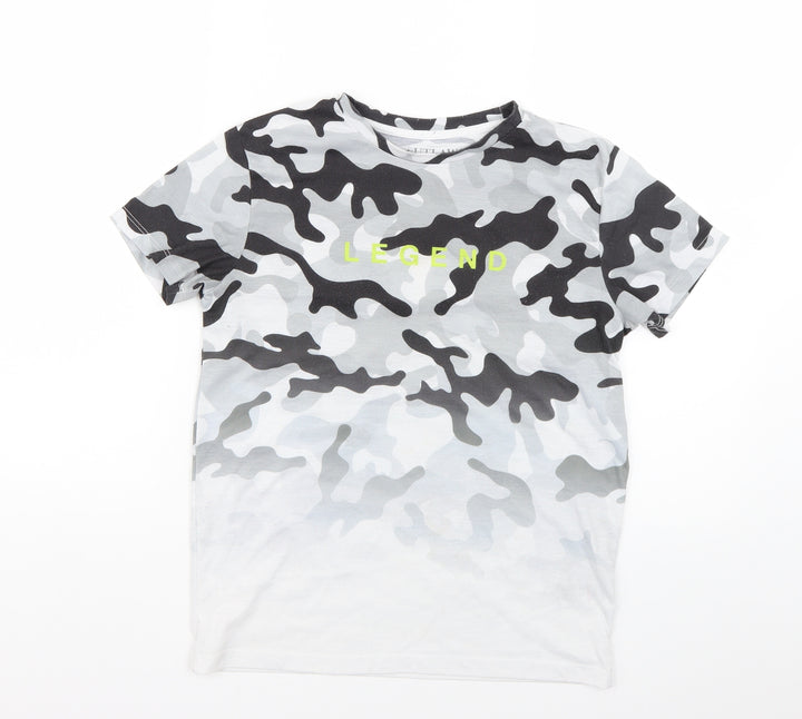 outlaws Boys Multicoloured Geometric Basic T-Shirt Size 11-12 Years