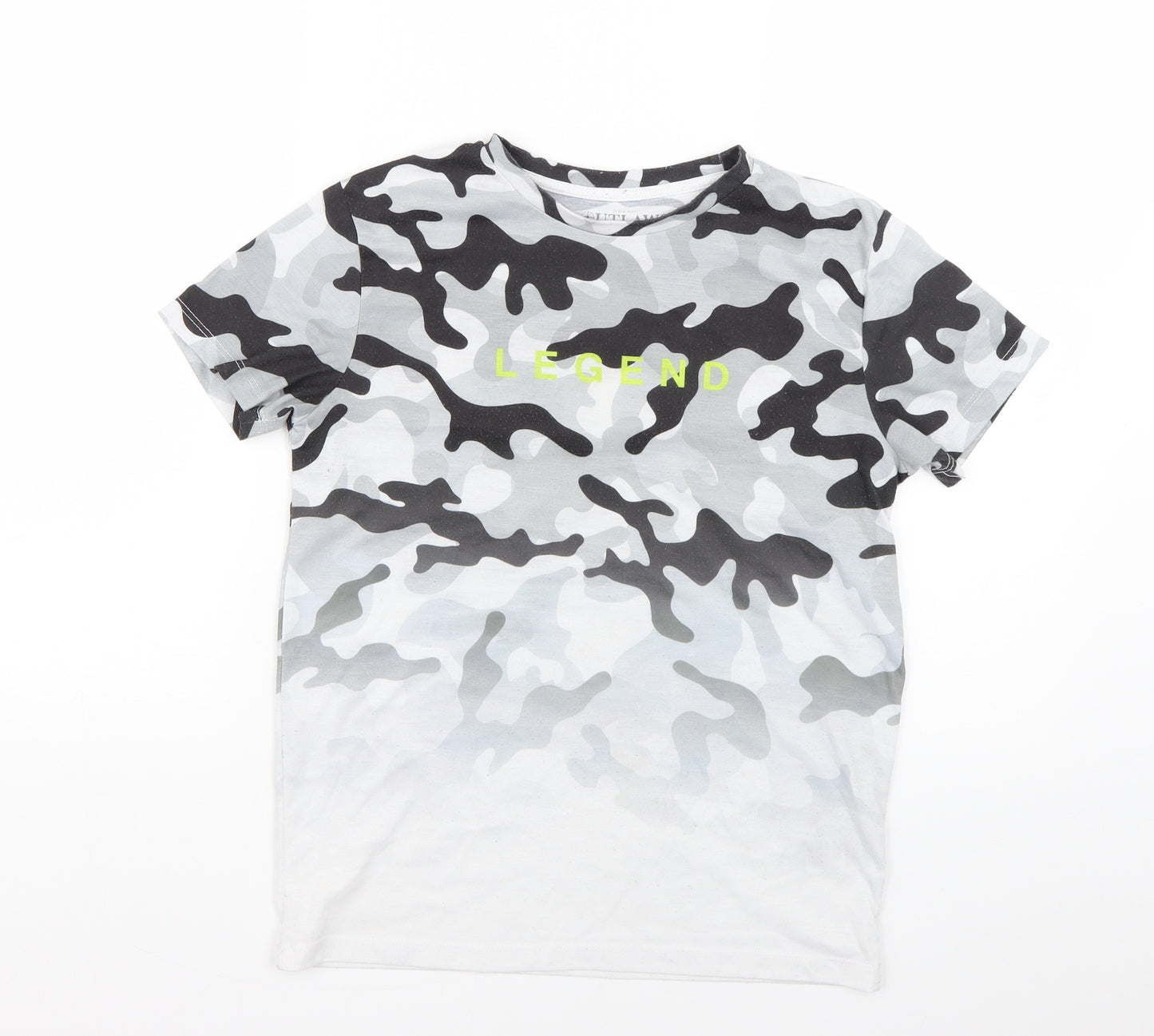 outlaws Boys Multicoloured Geometric  Basic T-Shirt Size 11-12 Years