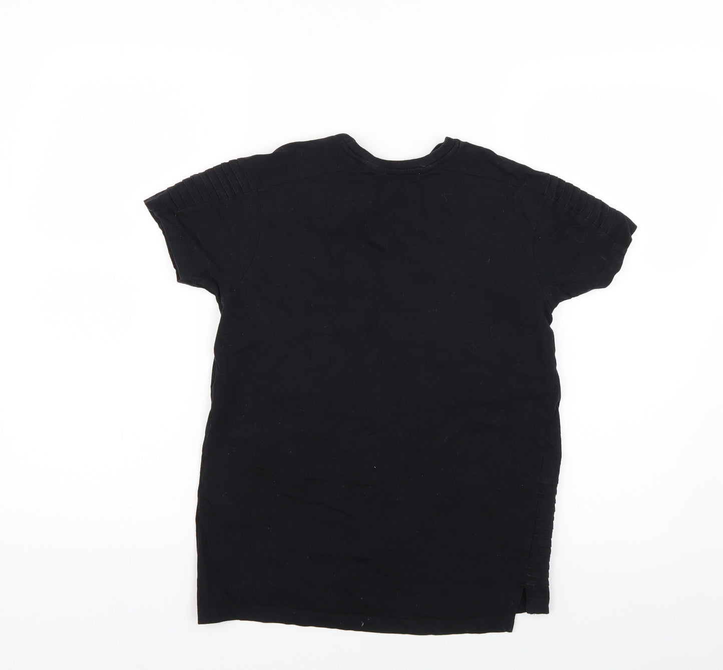 Primark Girls Black Geometric  Basic T-Shirt Size 10-11 Years