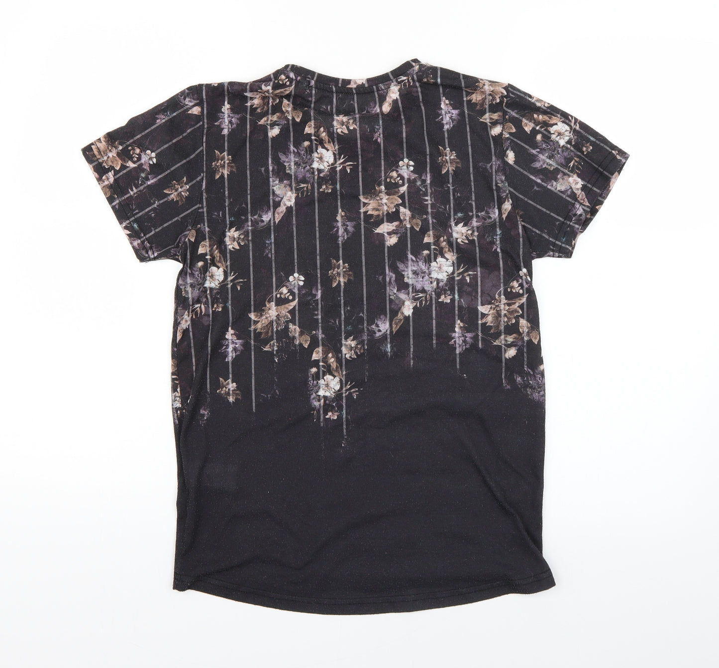 Primark Girls Brown Floral  Basic T-Shirt Size 11-12 Years