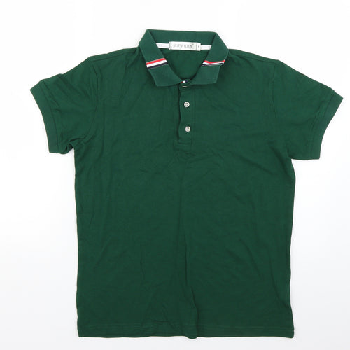 juishden Mens Green    Polo Size M