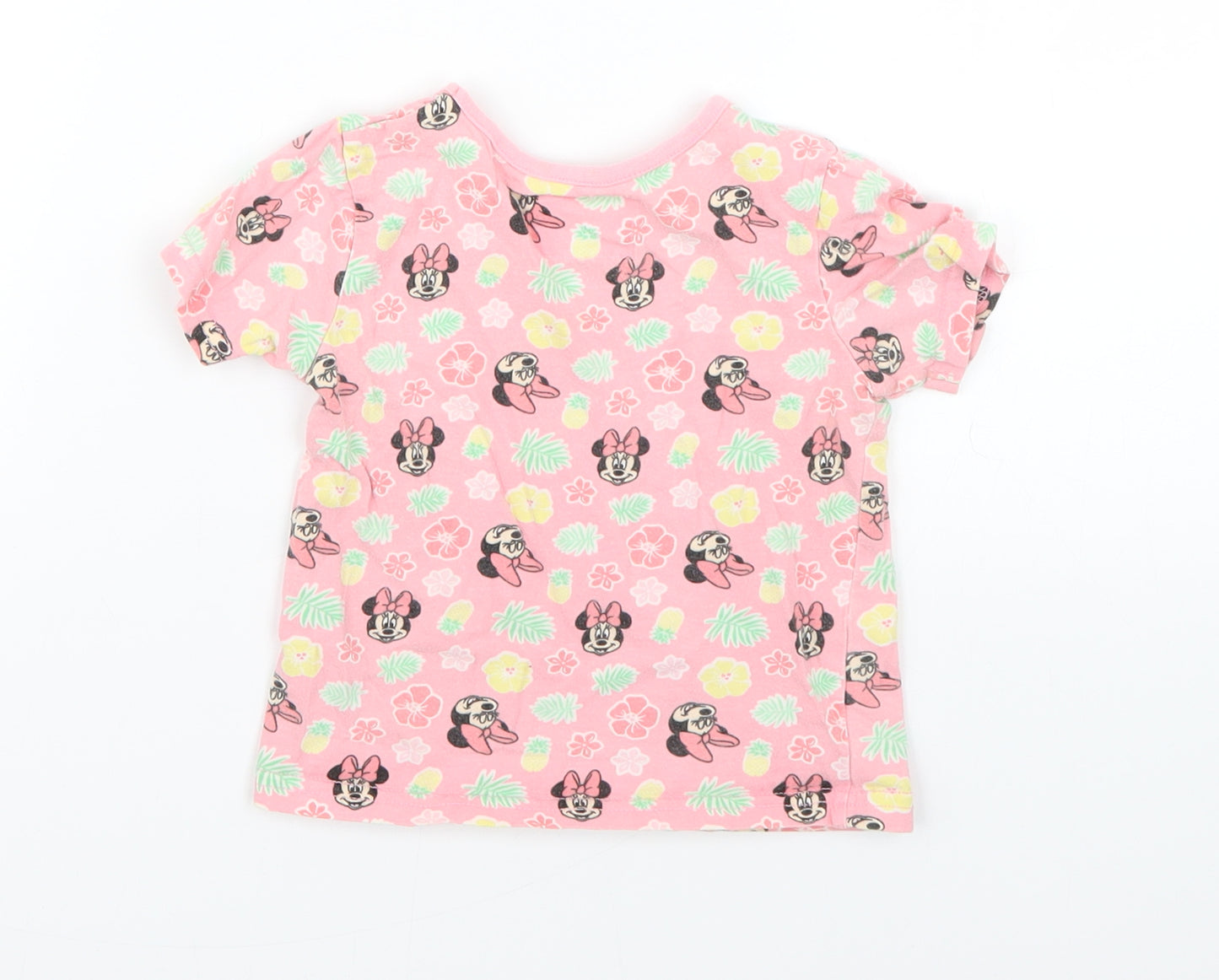Primark Baby Pink Geometric  Basic T-Shirt Size 12-18 Months  - Disney