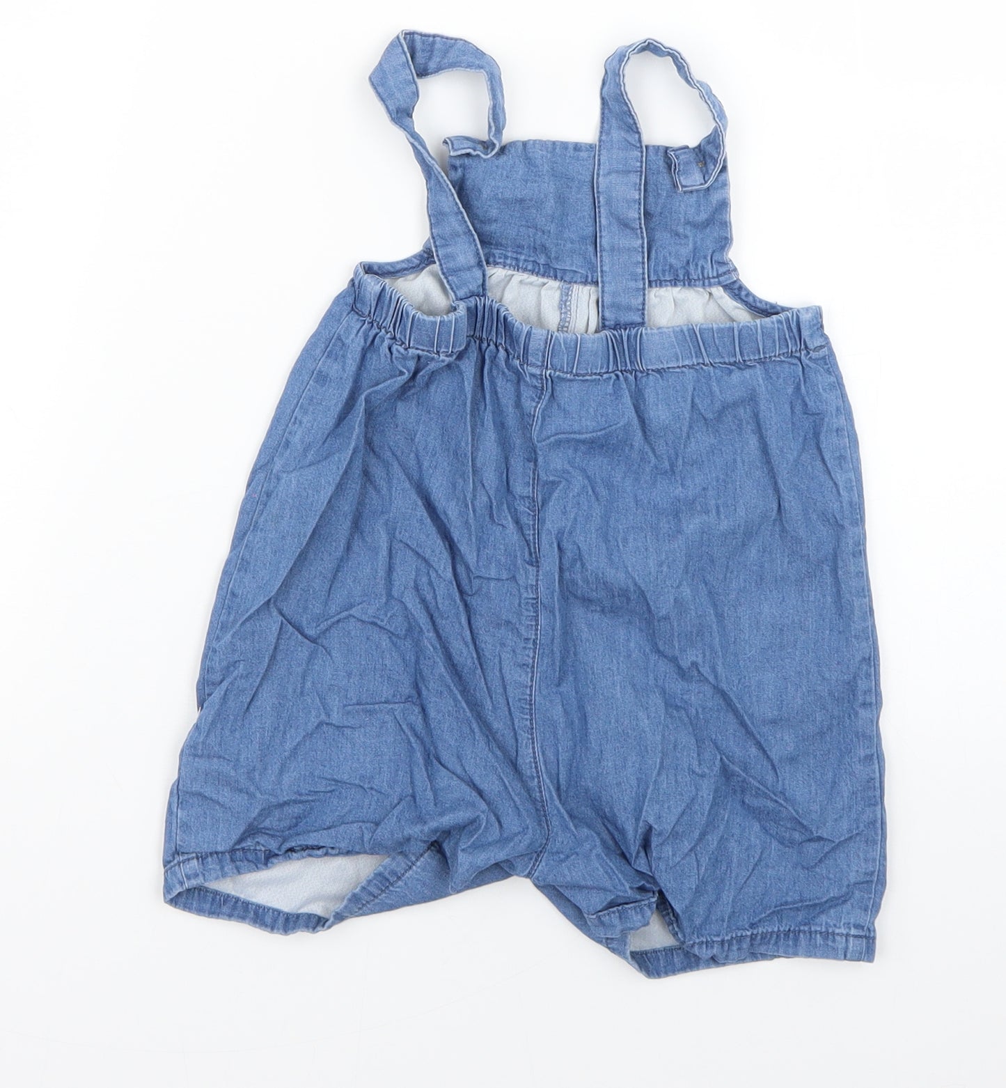Nutmeg Baby Blue Geometric  Dungaree One-Piece Size 18-24 Months