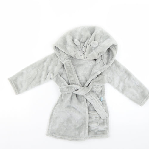 Tesco Baby Grey Geometric  Babydoll Robe Size 12-18 Months