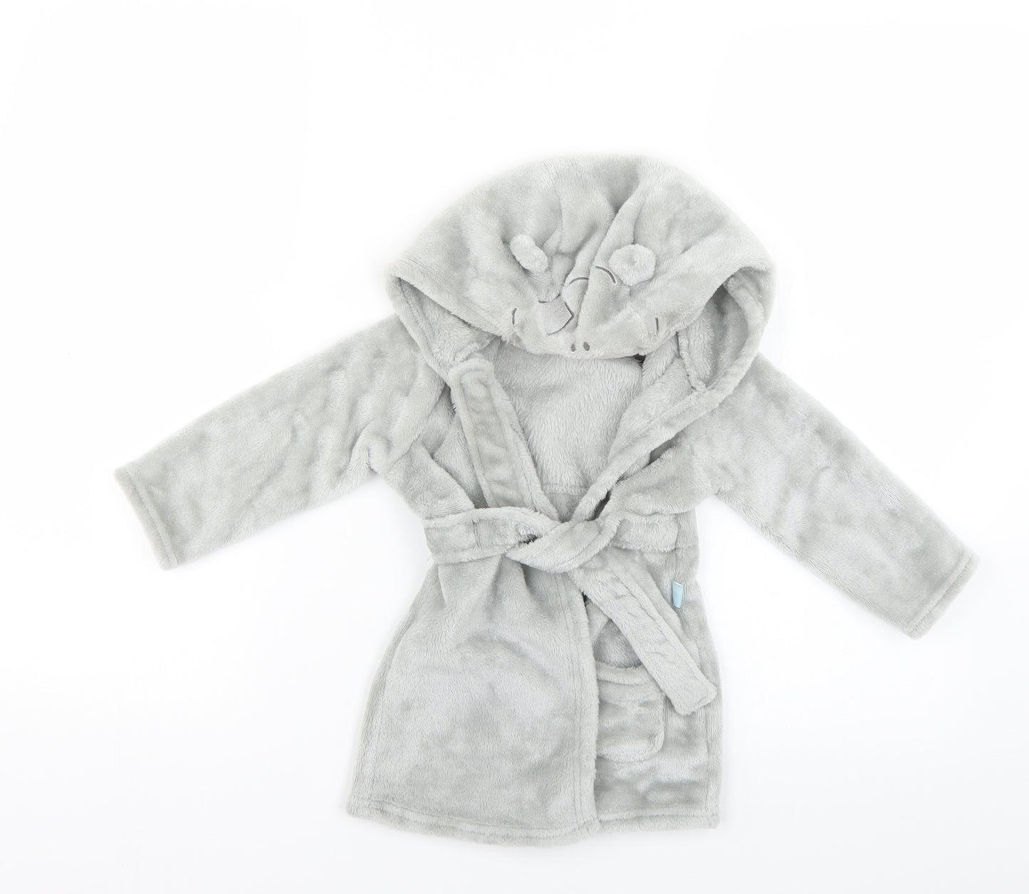 Tesco Baby Grey Geometric  Babydoll Robe Size 12-18 Months