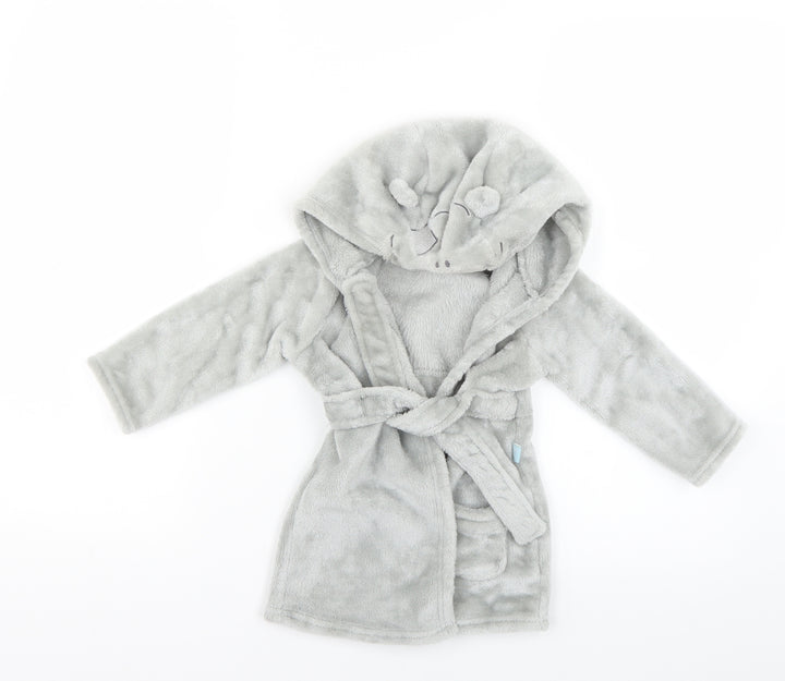 Tesco Baby Grey Geometric  Babydoll Robe Size 12-18 Months