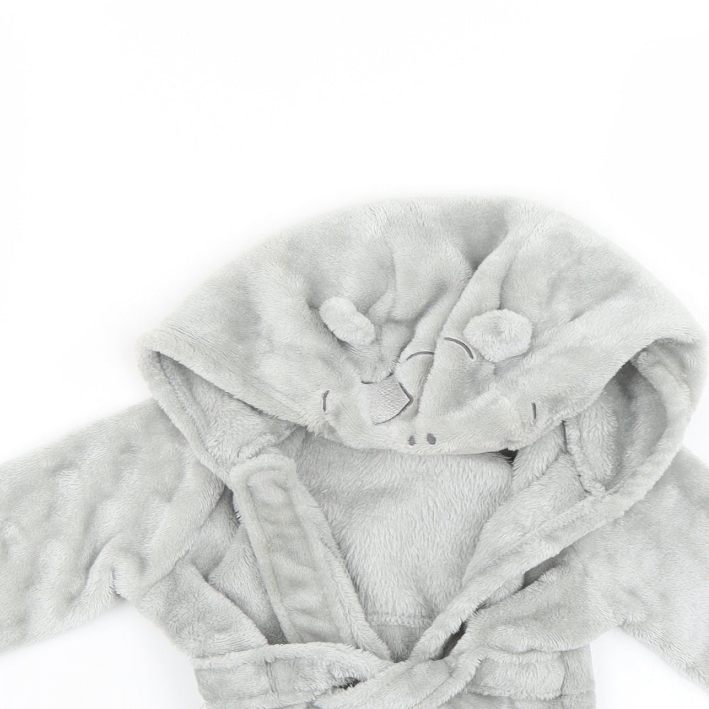 Tesco Baby Grey Geometric  Babydoll Robe Size 12-18 Months