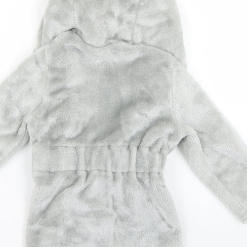 Tesco Baby Grey Geometric  Babydoll Robe Size 12-18 Months