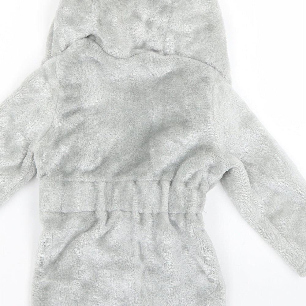 Tesco Baby Grey Geometric  Babydoll Robe Size 12-18 Months