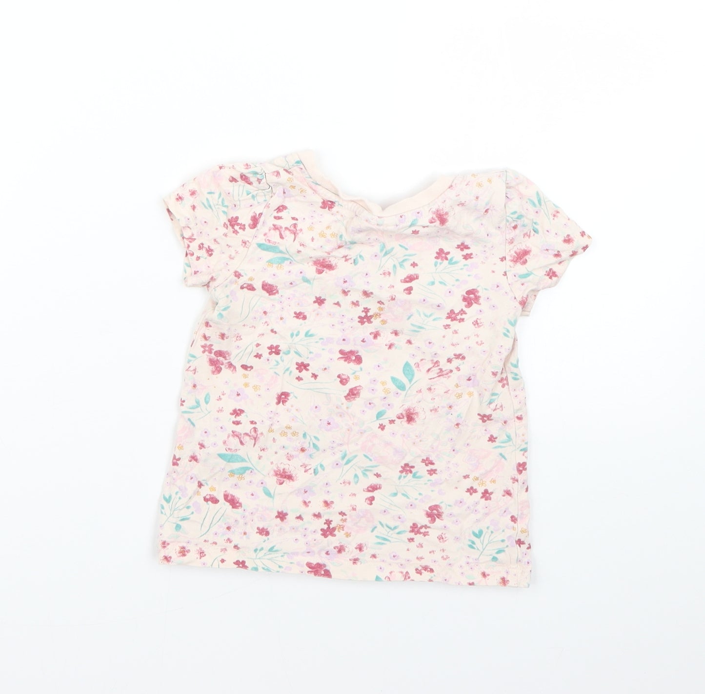 so cute Baby Pink Floral  Basic T-Shirt Size 18-24 Months