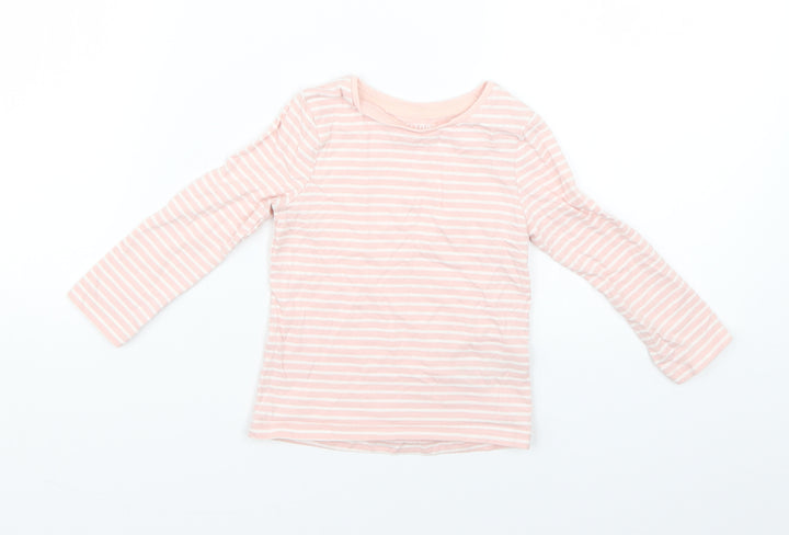F&F Baby Pink Striped Basic T-Shirt Size 12-18 Months