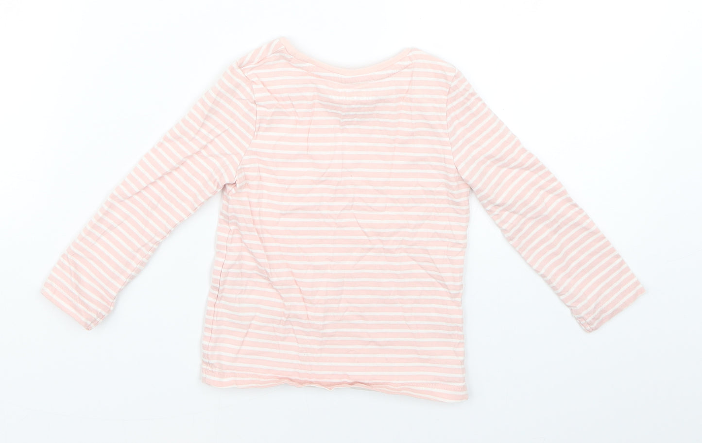 F&F Baby Pink Striped  Basic T-Shirt Size 12-18 Months
