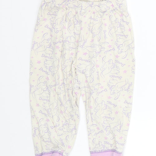 Disney Baby Purple Geometric  Cropped Trousers Size 12-18 Months