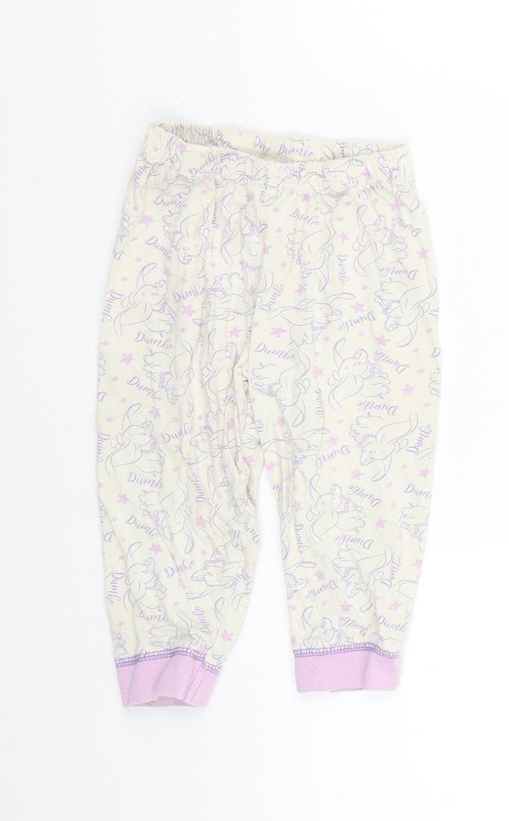 Disney Baby Purple Geometric Cropped Trousers Size 12-18 Months