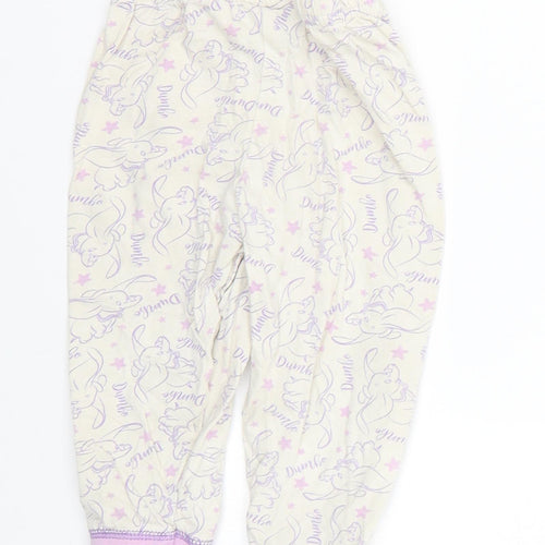 Disney Baby Purple Geometric  Cropped Trousers Size 12-18 Months