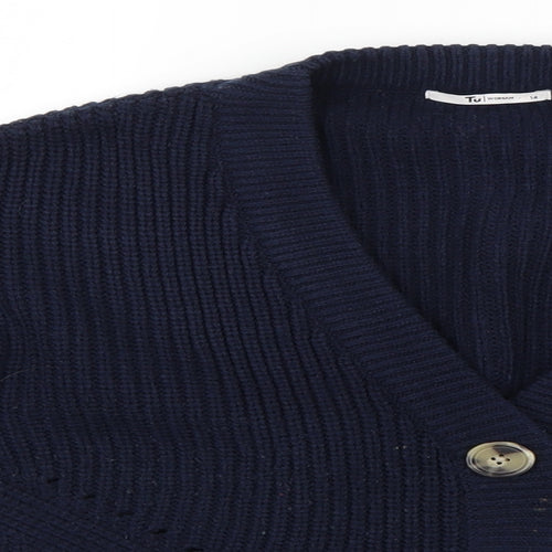 TU Womens Blue   Cardigan Jumper Size 14
