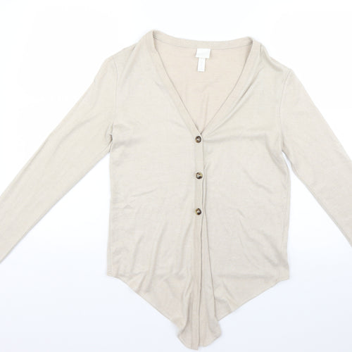 H&M Womens Beige   Cardigan Jumper Size XS