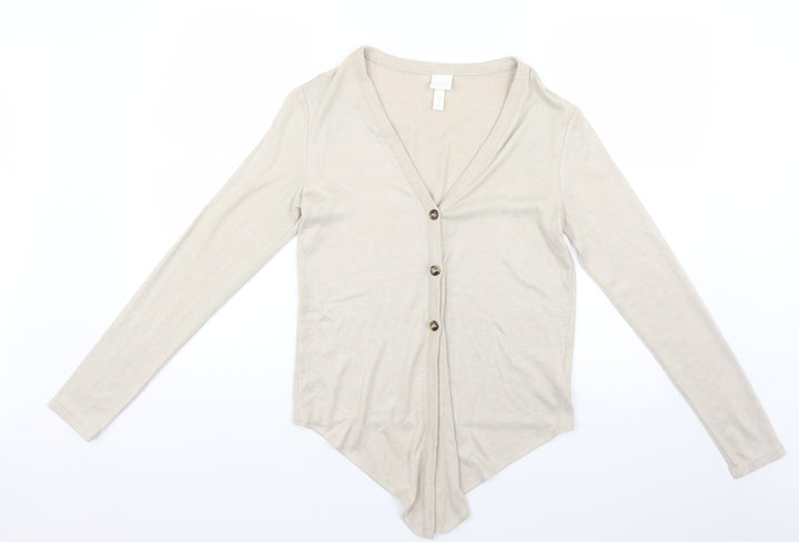 H&M Womens Beige   Cardigan Jumper Size XS