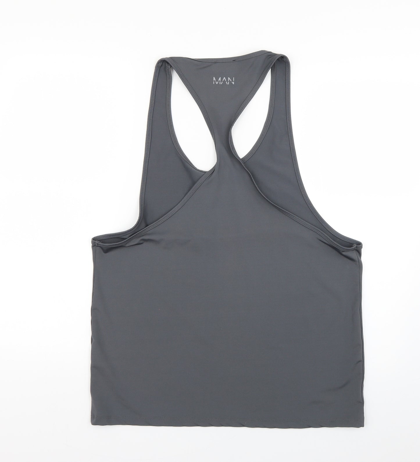 boohoo man Mens Grey   Basic T-Shirt Size M