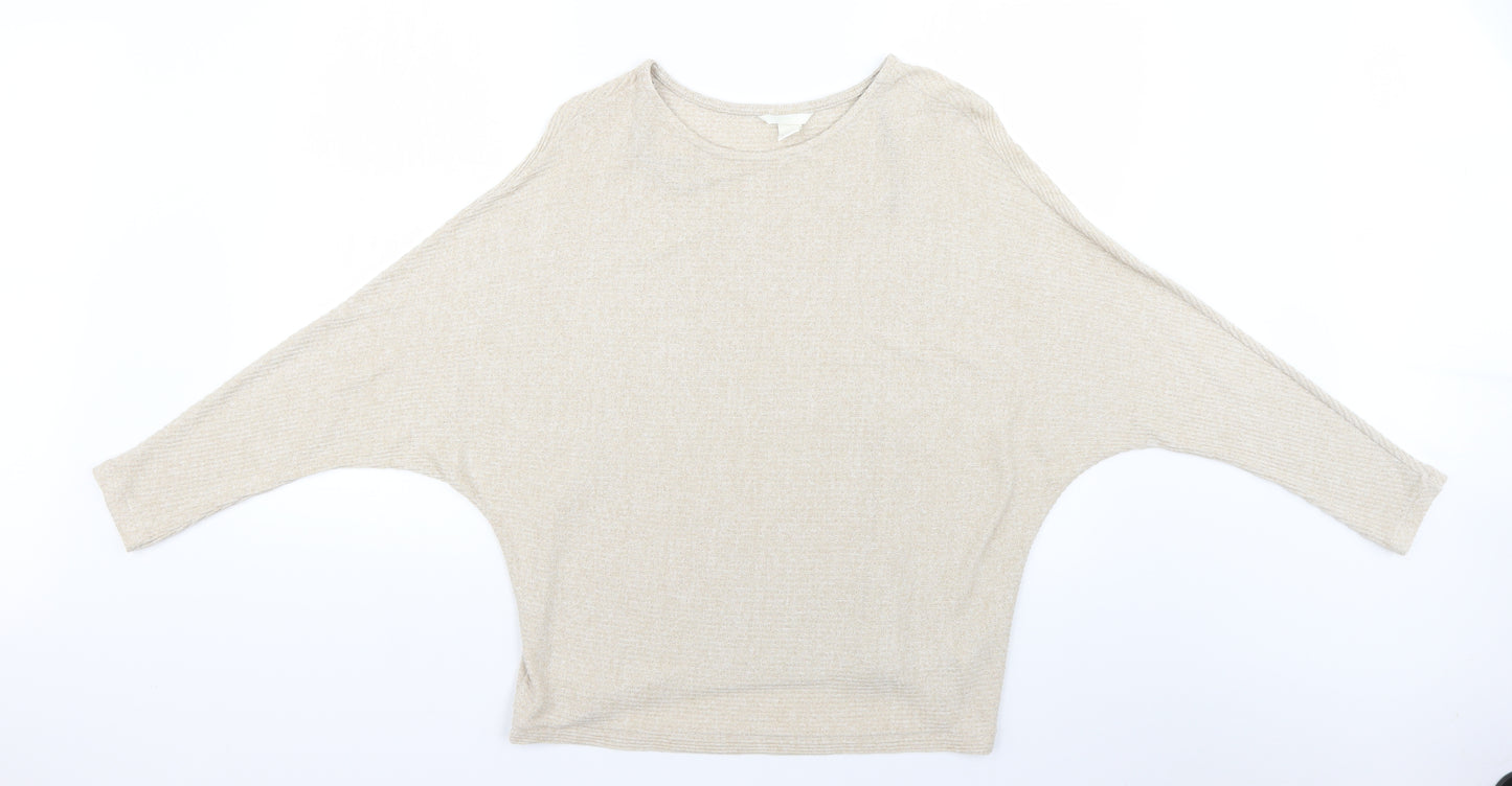 H&M Womens Beige   Pullover Jumper Size S