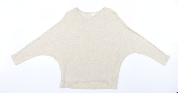 H&M Womens Beige   Pullover Jumper Size S