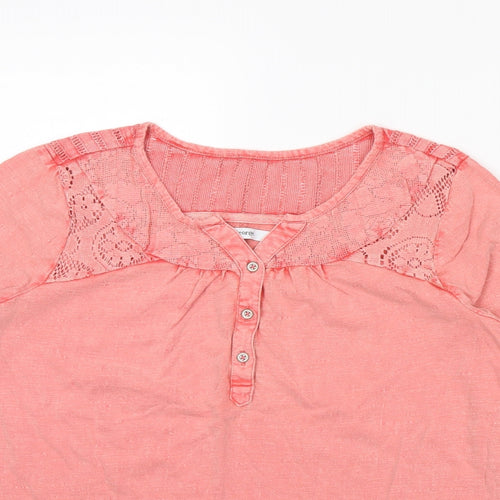 George Womens Pink   Basic Blouse Size 10