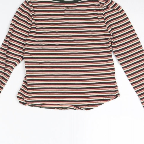 TU Girls Brown Striped  Basic T-Shirt Size 6 Years