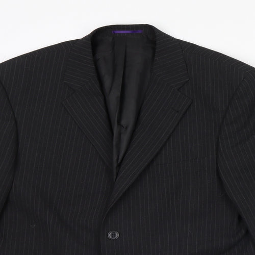 Taylor & Wright Mens Black Striped  Jacket Blazer Size 40  - Shoulder Pads