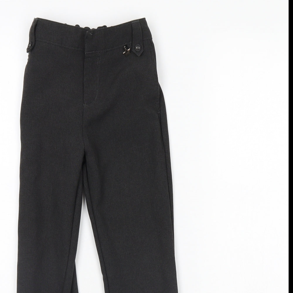 F&F Boys Grey   Dress Pants Trousers Size 7 Years - School