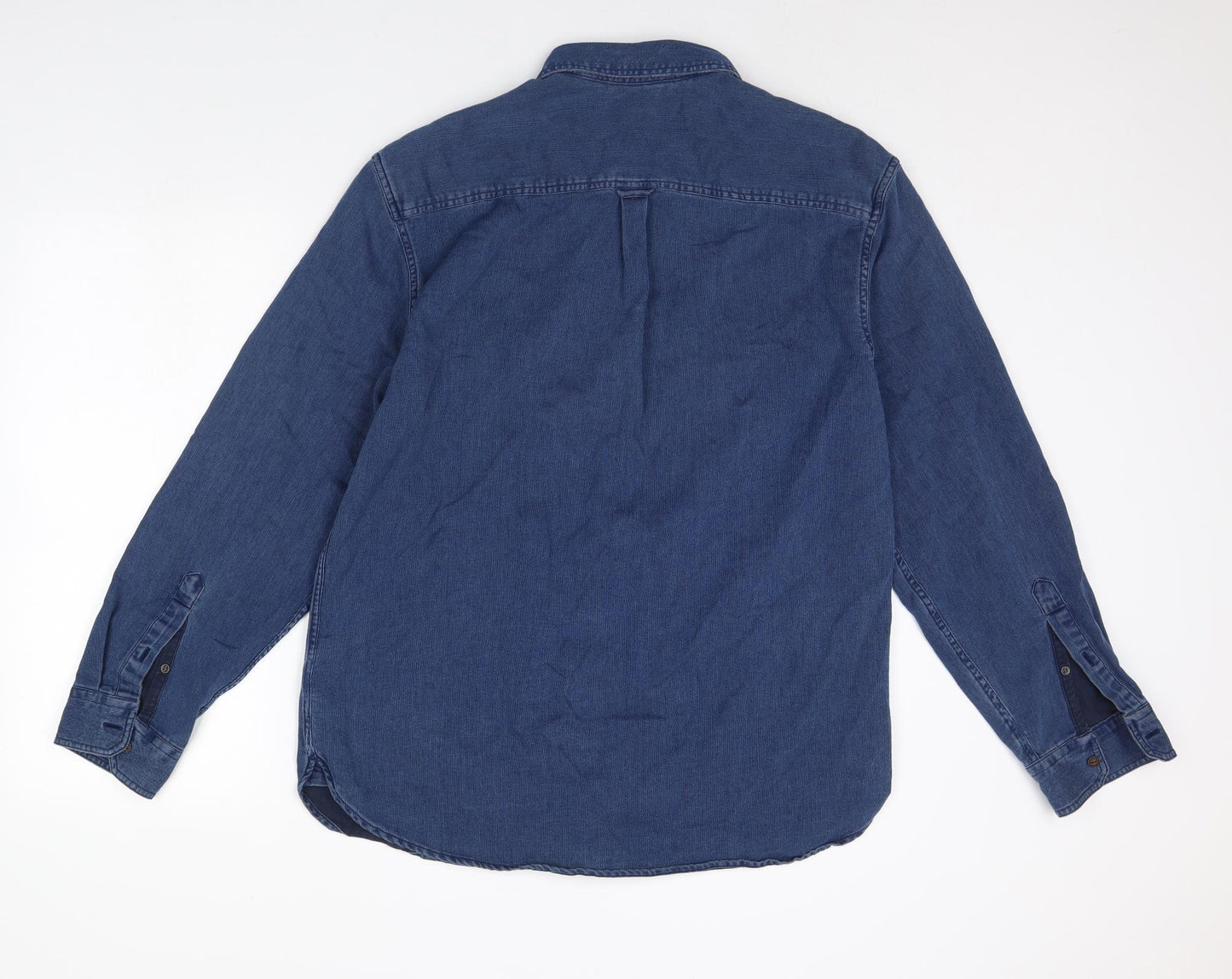 M&S Mens Blue    Dress Shirt Size L