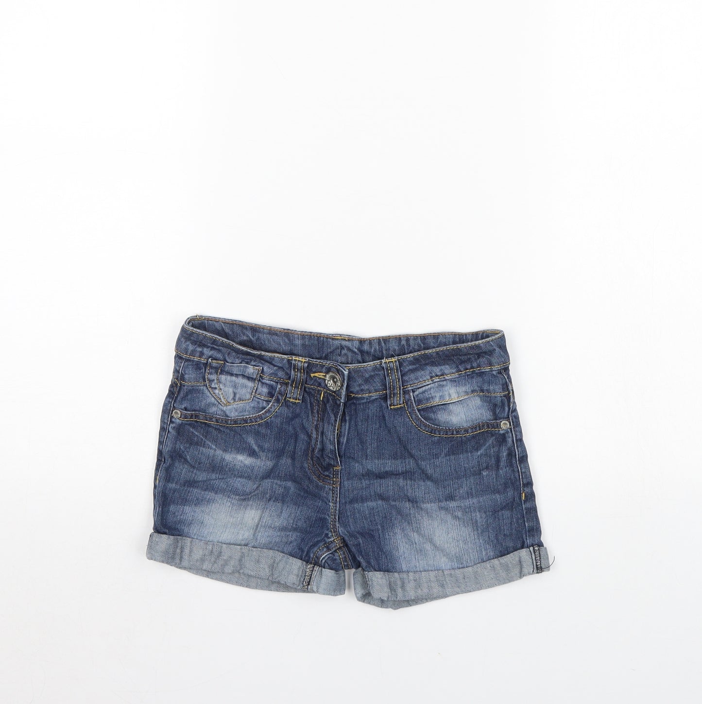 NEXT Girls Blue  Denim Cut-Off Shorts Size 8 Years