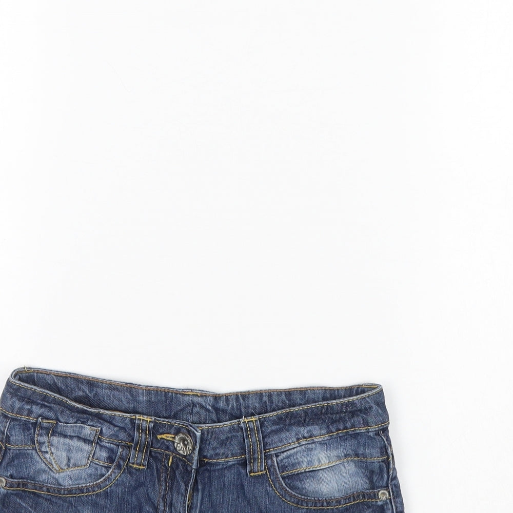 NEXT Girls Blue  Denim Cut-Off Shorts Size 8 Years